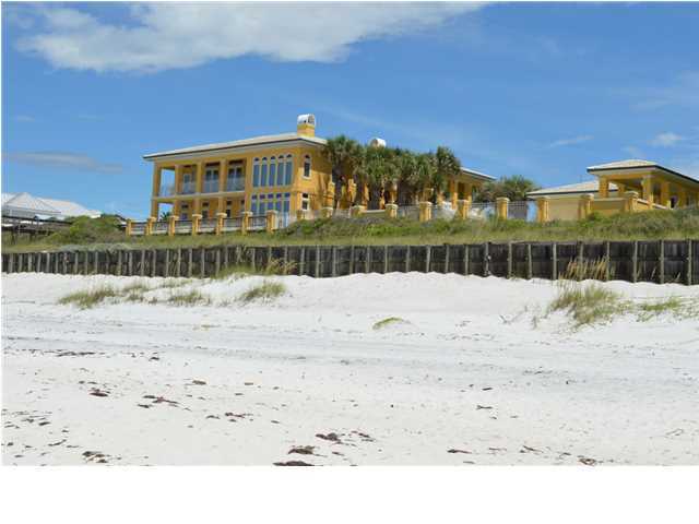 Under contract with a 24 hour kick out clause. RARE OPPORTUNITY TO PURCHASE 220 FEET ON THE GULF. PRIVATE BEACHFRONT ESTATE. THIS IS 2 GULF FRONT LOTS. Exclusive and private, this gulf front estate is one of the largest gulf front home sites available along Scenic Highway 30A. Enjoy your home, guest home, and pool on 220 feet of pristine white beaches on the Emerald Coast. This beachside home is solidly built, and secure with gated entry, surrounded by a 6 foot stucco privacy wall, and has a Florida approved windstorm shutter system. One of the best features of this private property is the seawall the homeowners put in that is deemed permanent by the DEP. This exquisite home is lovingly and gently lived in as a second home by the original owners, and has never been rented. Spre