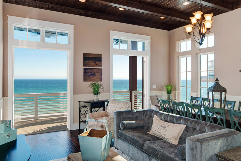 GULF FRONT dream home located in Miramar Beach along the white sand on the Emerald Coast. The new construction 4 story home features all of the most up to date finishes, appliances and interior design. Two car garage attached to the spacious 4,554 sf home. Mother in law suite located on the first floor includes two large beds, sitting area with wall mounted flat screen and separate bath. Second floor recreation room is perfect for entertaining and features folding glass doors that fully open to the width of the room for wall to wall Gulf views! Wide custom wood staircase leads you to each floor where the views only becoming more breathtaking. Third floor common space includes kitchen, dining and living area.
