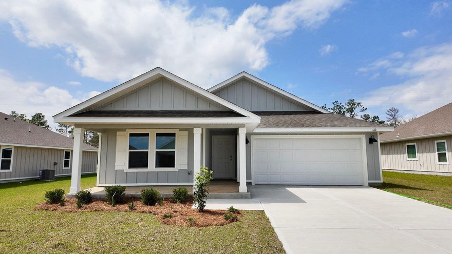 FABULOUS brand-new design, the ''Lakeside'' floorplan Shoal River Landing with a Community Pool, pavilion and more. Fast Growing Crestview area. This highly desirable new floorplan provides an awesome OPEN concept, no wasted space, 5 beds, 3 baths, nice covered back patio & 2 car garage. Well-designed kitchen with granite countertops, beautiful stainless appliances, smooth top range, quiet dishwasher, built in microwave & a spacious dining area. Striking (EVP) wood look flooring, plush carpet in the bedrooms. The Smart Home Connect System includes several convenient devices. Popular durable Hardie board exterior adds charm to the classic craftsman exterior. Stylish curb appeal. Easy drive to the airport, military base, beaches at Ft. Walton, Destin & minutes to golfing. Must see.