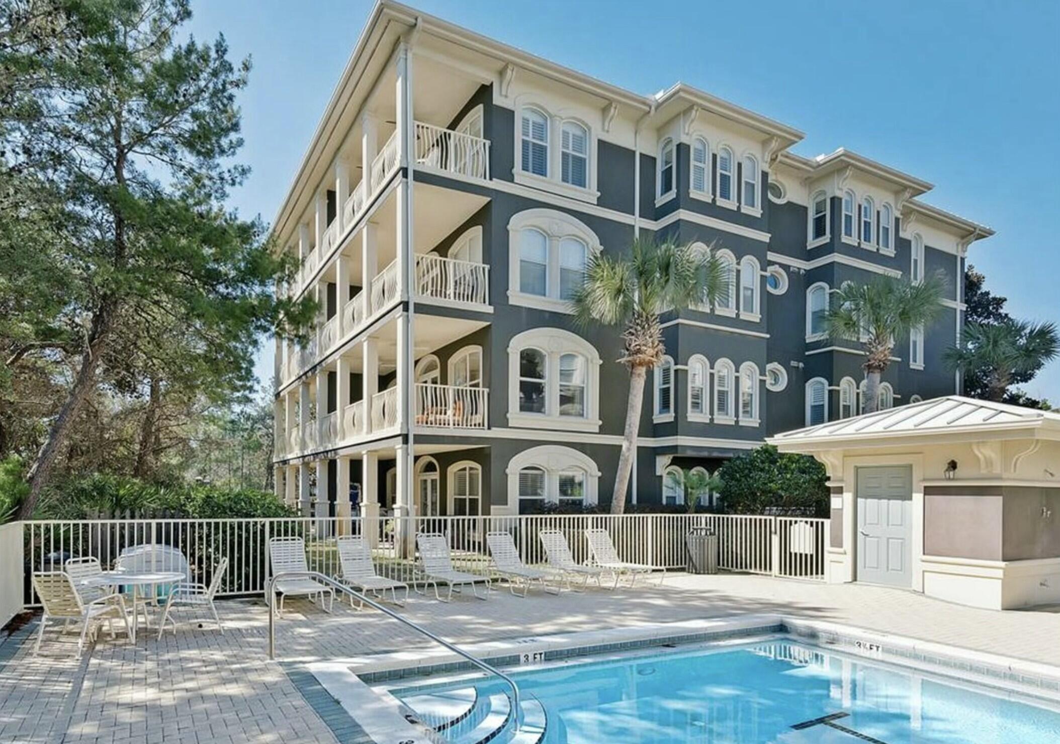 Experience the ultimate in coastal living with this beautifully maintained condo in the heart of Seagrove Beach. Located in the exclusive Sea View Villas, a private gated community with only 24 owners, this spacious 3-bedroom, 3-bath home offers 2,196 square feet of living space. Enjoy the pristine coastline and your large private deeded beach just steps away, accessible to owners, your guests and even your rental guests!This home features an open floor plan, large en-suite bedrooms, and an oversized private balcony perfect for relaxation. Recent updates (2024) include a new HVAC system and a new refrigerator for added comfort and convenience.Sea View Villas provides an array of amenities, including a heated community pool, elevators, and easy access to nearby shopping and dining. The Eastern Lake hiking trails in Point Washington State Park are adjacent to the property, offering a serene and peaceful background as well as adventurous exercise. This is the ideal property for maintenance-free living, with the association covering all utilities except electricity. The community is well-funded and has completed all required studies, ensuring peace of mind for years to come.
Live in one of the most sought-after locations along the Emerald Coast, where you can spend more time enjoying everything 30A has to offer.
