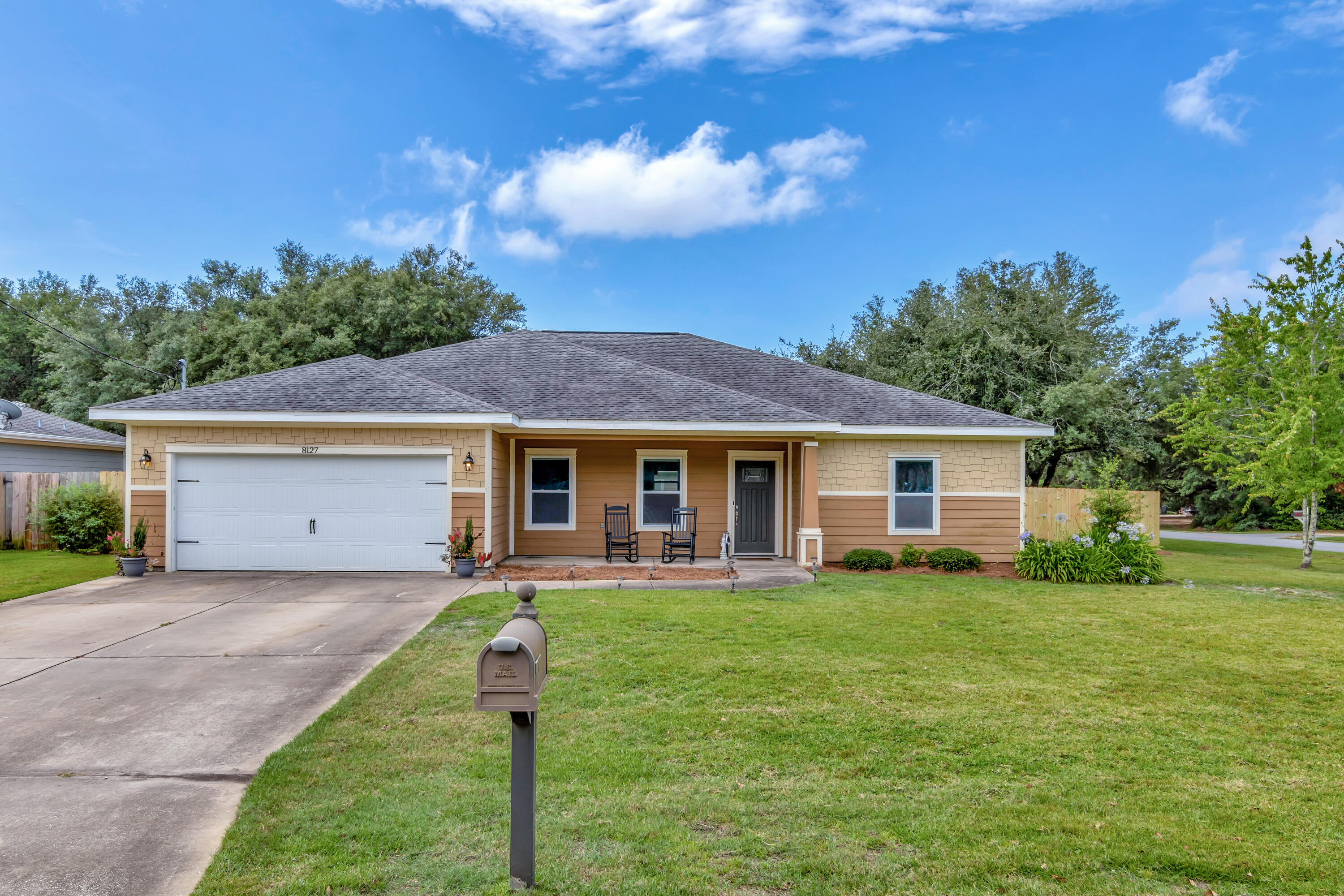 PRIME location! Close to Navarre Beach, gym, grocery stores, etc. NO HOA. SOLAR PANELS PAID OFF, enjoy the absolute minimum on your electric bill without paying for panels! Backyard shed, hurricane shutters, washer and dryer included. Ring doorbell and backyard camera also convey. Spacious walk-in closet for the Master Bedroom, all drawers in the home have the soft-close feature. A gorgeous spacious house, spacious yard, in an absolutely ideal location!