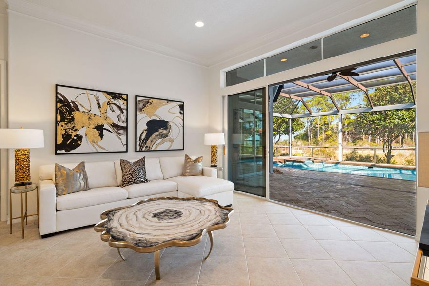 Move-in ready, beautifully refreshed interior painting with professional design touches. This house is a must-see! Located at the end of a serene cul-de-sac on one of Kelly Plantation's most sought-after streets, this custom four-bedroom, three full and two half-bath home exemplifies luxury living.  The thoughtful floor plan seamlessly blends spaces for both sophisticated entertaining and relaxed, everyday living.Upon entering, you are welcomed by a foyer opening to the dining room on the right and the formal living room directly ahead. The sliders lead to the screened lanai with the pool, spa, summer kitchen, and views of the Bay. A private office, complete with custom built-in bookshelves, and a powder room are conveniently located off the foyer to the left. A primary suite option on this side of the home offers privacy with its ensuite bathroom, walk-in closets, and sliders to the lanai. The gourmet kitchen boasts stunning Bay views, abundant cabinetry, gleaming granite countertops, a center island, and stainless-steel appliances, including a gas range. The kitchen flows effortlessly into the breakfast area and spacious family room, creating an ideal space for family gatherings and entertaining. There is also direct access to the lanai, making alfresco dining a breeze. 

A second primary suite is designed with luxury in mind, featuring access to the lanai, dual walk-in closets, and a spa-inspired bath with a large walk-in shower, jetted tub, double vanity, and private water closet. Two additional bedrooms share a well-appointed full bath, creating a split-bedroom floor plan. 

Kelly Plantation offers many community amenities and ideal location close to shopping, dining, schools, and area beaches. 

Buyer to verify all information deemed important. 