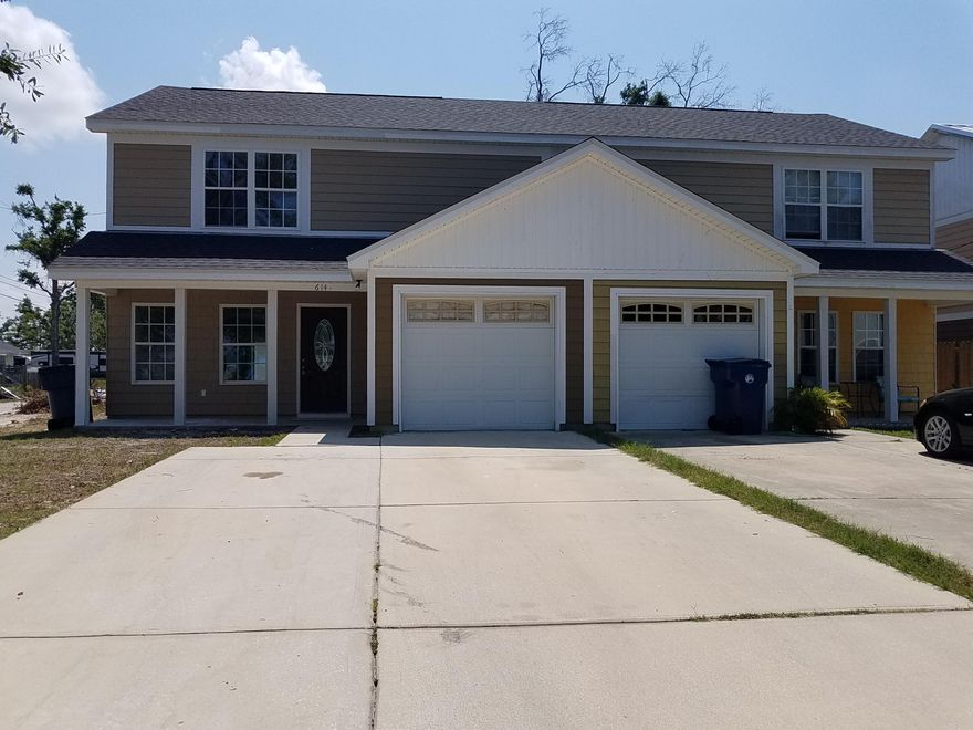 This two story 3 bedroom 2.5 bathroom townhouse is located in Panama City Fl. This town home has been completely remodeled with new laminate flooring throughout the kitchen and bathrooms. Kitchen has new granite countertops and all stainless steel appliances. New paint throughout. The bedrooms have all new carpet. There is a one car garage and a driveway that would fit 2 vehicles. Washer and Dryer connections
