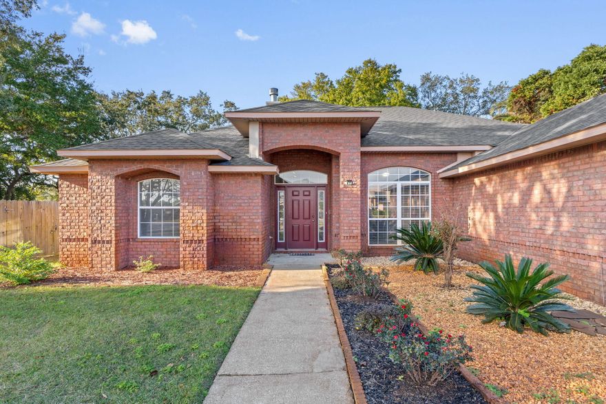 Move in ready 3br/2ba home w/ 1999 sqft of stylish living in the highly sought after neighborhood of Melissa Oaks in Gulf Breeze! Roof&A/C replaced in 2020, WH 2023 & no carpet! LVP & tile throughout the split bedroom floor plan home. Open layout & an updated kitchen w/ new appliances. Separate dining room & breakfast area allows for plenty of options for entertaining. The spacious primary suite offers extra room for a desk or cozy seating area. It has 2 large walk in closets along with separate vanities. The neighborhood has sidewalks illuminated w/ charming street lights. And conveniently situated between Navarre Beach & Pensacola Beach. A RATED school district! All while enjoying your screened in patio overlooking one of the larger back yards in Melissa Oaks!