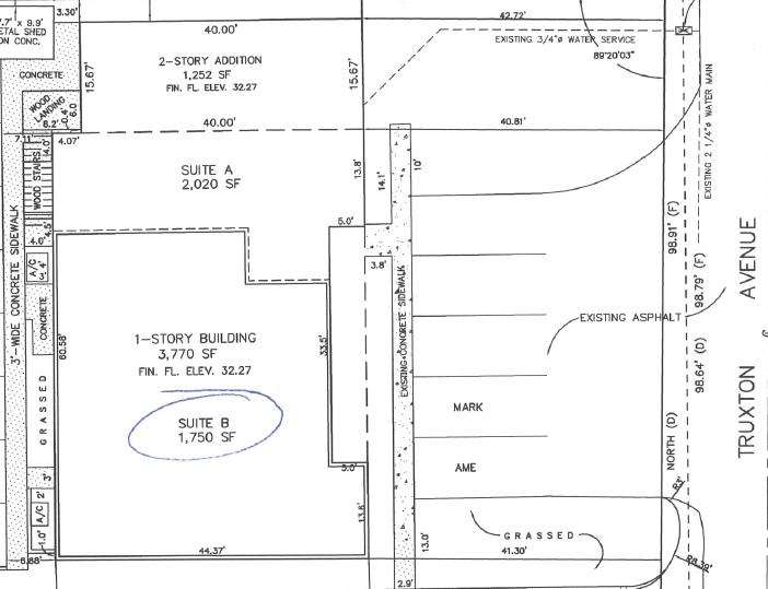 1,750 sf first floor office space. No CAM. Tenant to be billed pro-rate share of utilities.