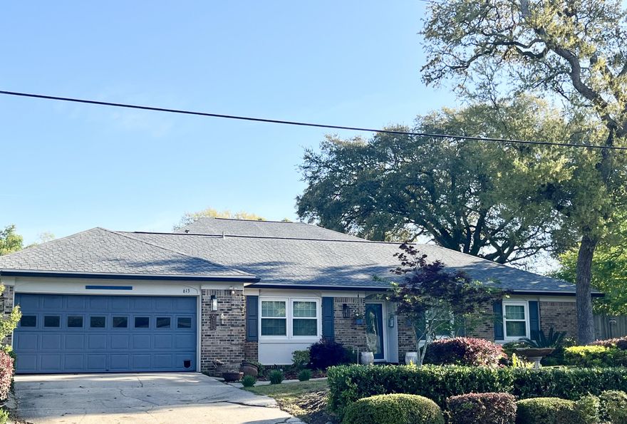 Priced to sell quickly! This spacious 2-story home features a desirable layout with three bedrooms downstairs, including the master suite, and two additional bedrooms upstairs with a full bath. Enjoy two large living areas, office, and kitchen with a breakfast bar and ample cabinet space. Recent seller improvements include updated electrical and plumbing, with a new roof installed in 2022. Situated on a generous corner lot, this home offers private outdoor space and the perfect setting for relaxing by the in-ground pool. Sold as-is, this property presents a fantastic opportunity for comfortable living and potential enhancements.