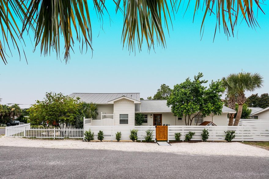 Coastal elegance located right in the heart of Blue Mountain Beach, just a short stroll to 2 beach accesses for the Gulf of Mexico. This home has had extensive renovations in the last couple of years, including complete kitchen and bath makeovers, with new cabinetry, countertops, appliances, flooring and painting. Enjoy this casual beach home with 4 bedrooms and 2.5 baths and lovely outdoor area for entertaining. Come back from a relaxing day at the beach and continue to enjoy the outdoors with a private outdoor shower. The home is situated on a corner lot that provides plenty of parking. Convenient to 30A and all restaurants and shopping that make this area special.  This property can join the Village at BMB recreation area (pool, fitness center, etc) with a class C Membership.