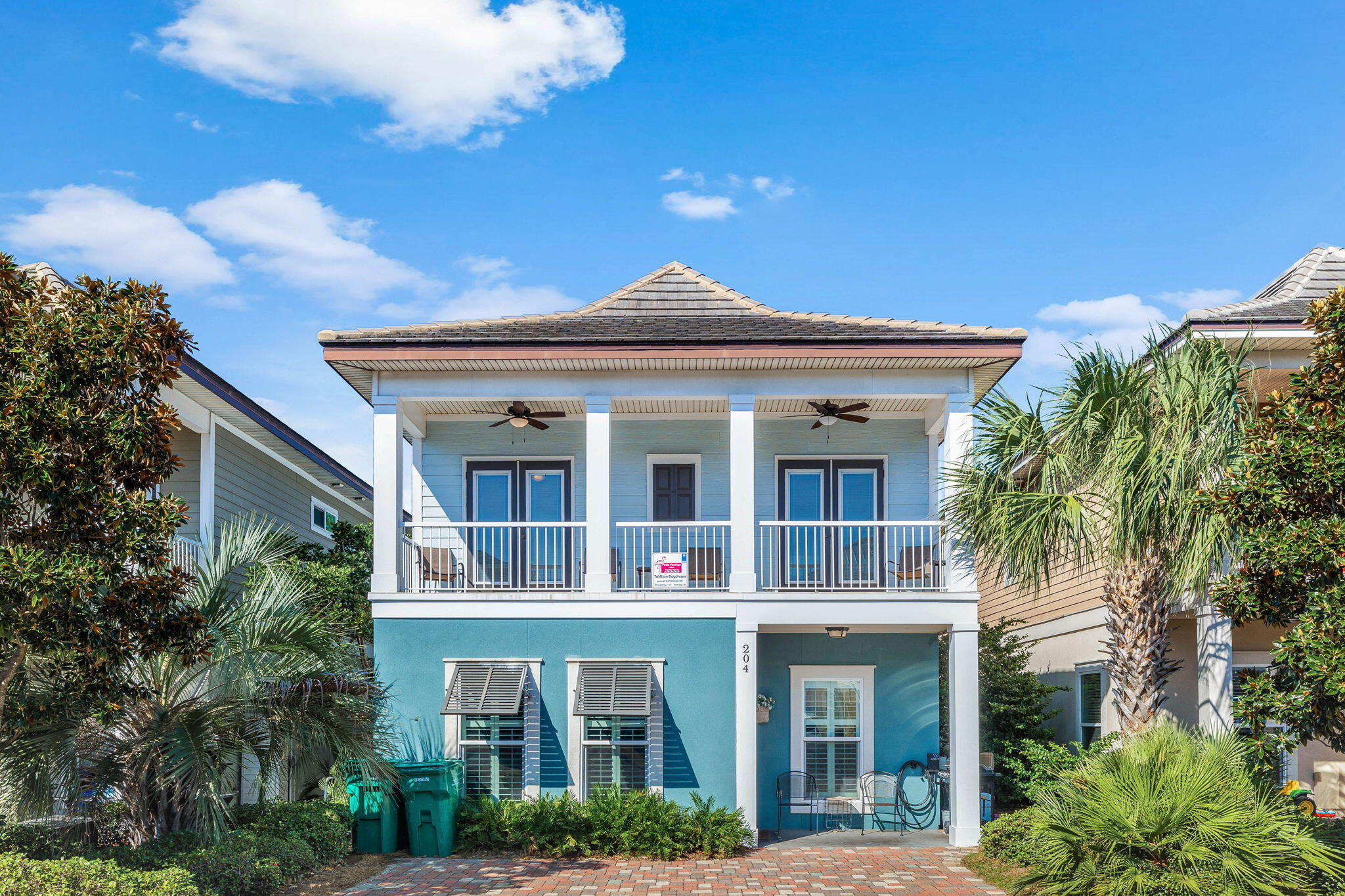 Welcome to 204 Tahitian Way, a stunning and spacious custom-built home located in the highly sought-after gated community of The Villages at Crystal Beach. This incredible property offers a little bit of everything for the entire family, making it a perfect investment for a vacation rental or a private beach retreat. This home provides the ultimate coastal lifestyle, steps away from Destin's world-famous beaches and the resort-style lagoon pool.