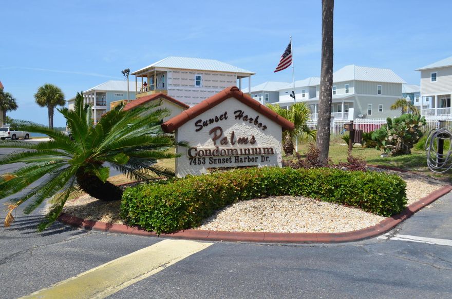 A rare opportunity to have your own east end, 2 bedroom 2 bath unit in The Palms of Sunset Harbor! If you're looking for your own vacation home orconsidering an investment property, this property may be just the right fit. Located on the back west side of Navarre Beach, the location provides a quiet place to relaxand enjoy the beautiful beach. A pool, private dock and pavilion are some of the amenities you will enjoy in The Palms.