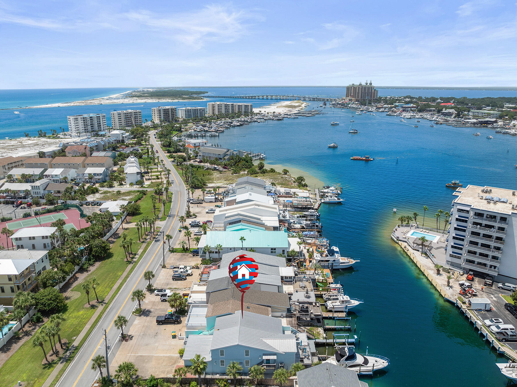 Beautifully Renovated Townhome, Every Detail Carefully Curated! Listed Under Recent Appraised Value! 50' Boat Slip & 16k lb. lift! Must See This Fully Furnished, Updated, Turnkey Waterfront Townhome with Amazing Views of the Destin Harbor! Rental Ready & Easy Convenience to 3 Beach Accesses! This 4 Bedroom 3 bath is located on the Exclusive Destin Harbor, Ready to Start Making you Money & Memories Immediately! This Multi-Level Townhome is Perfect for Living your Beach Life Dream on the Water! Use as a Second Home, Full Time Residence, Vacation Home, or a phenomenal addition to your investment portfolio with short- or long-term rentals! Dock your boat right in your backyard in your own private 50' boat slip. You are less than 10 min. to Destin's East Pass, the Gulf and Crab Island! This
