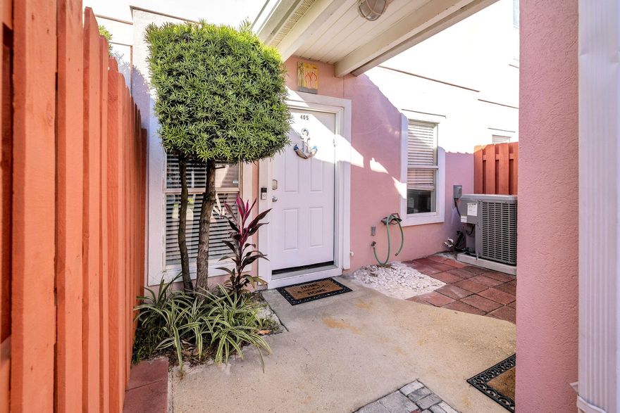 Move-in ready furnished and beautifully updated, this charming 2-story townhome is located just a 5-minute walk to the Boardwalk entrance and the beach. Fully remodeled in 2018, the home features wood-look LVP flooring throughout the first level, granite countertops, white shaker kitchen cabinets, new stainless steel appliances, fresh interior paint, updated fixtures, and new carpet upstairs.The first floor offers 9 ft. ceilings, an open kitchen-to-living room layout, abundant natural light, and sliding doors leading to a covered patio just steps from the community pool. Upstairs, you'll find two spacious master suites, each with a full bath, including one with a private balcony overlooking the pool.Major recent upgrades include a new metal roof (2024) and a new AC unit (2024). The one-car garage provides excellent storage and was remodeled in 2018 with tile flooring and its own AC unitperfect for a gym, game room, or hobby space. A pet-friendly privacy fence and a dedicated owner's closet add extra convenience.

Gulf Walk is a desirable community that offers a large pool, gazebo, and lounge area, along with low HOA fees. Short-term rentals and pets are allowed, making this property ideal for personal use, a vacation home, or an excellent short- or long-term rental investment.

These units do not last long come see how affordable and exceptional beach living can be!