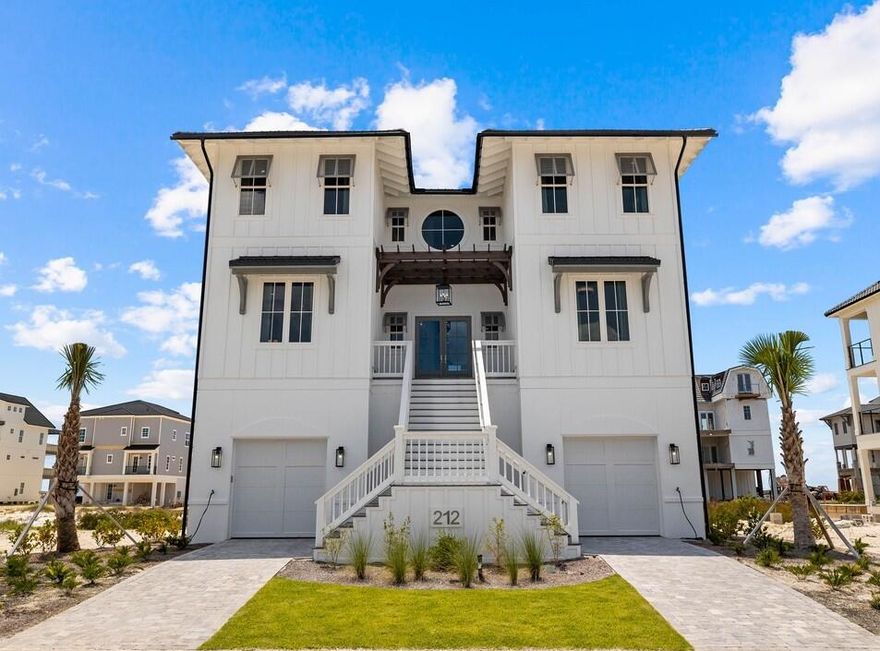 Welcome to 'Casa Feliz,' your sanctuary by the sea. This coastal gem is fully furnished w/a decorator's touch. Versatilely laid out for a Primary, 2nd home or an investment property, this gorgeous home boasts 4BR/5.5BA + Office (set-up as additional bedroom w/full bath) offering 3,791 SF of elegant living, 1,000 SF of breezy porches, & stunning Gulf of America views. Features include a gourmet kitchen, Elevator, 2-bonus dens w/wet bars, fireplace, 3-levels of porches, fire pit, 3.5-garages w/(2) golf carts, & 3rd flr Great rm overlooking the coast. Nestled on a .2-acre lot backing to a protected preserve in Sugar Sands Estates, a gated community of 64 homes with private beach, Gulf-side pool, gym, & boardwalks. Less than an hour to ECP airport--your peaceful Emerald Coast retreat awaits!