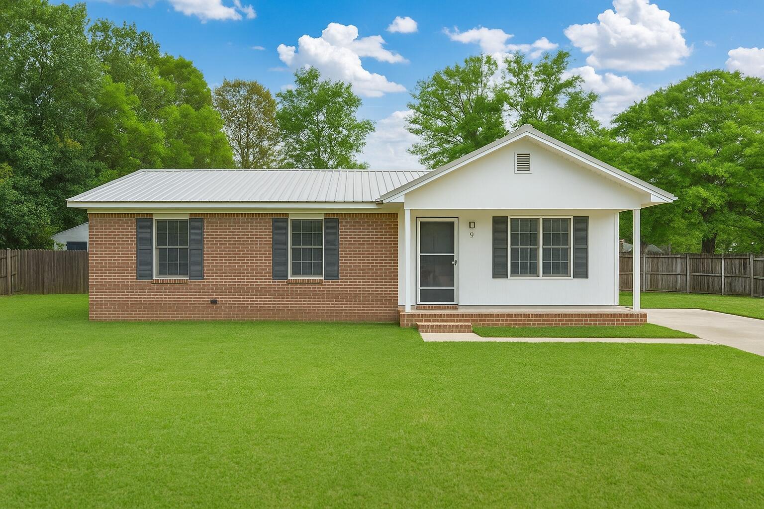 This well-cared-for 3-bedroom, 1.5-bath brick home sits on a generous one-third acre lot, offering a beautiful blend of comfort, character, and functionality. The classic brick exterior is enhanced by a durable metal roof, ensuring both curb appeal and low-maintenance peace of mind. Step inside to find fresh interior paint that brightens the space and highlights the home's warm, welcoming layout. Enjoy spacious living areas and a smart floor plan featuring three comfortably sized bedrooms, a full bathroom, and a convenient half bath--perfect for guests or busy mornings. The kitchen is equipped with a brand-new refrigerator, making it move-in ready for its next owners. Outside, the large lot provides ample space to garden, play, or entertain, offering endless possibilities.