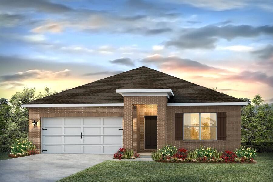 FABULOUS NEW CONSTRUCTION going up now in Plantation Woods! The charming Cali is one of our most popular & highly desirable Open Designs. 4 beds, 2 baths, covered patio & a 2-car garage.  The Smart Home Connect System includes several Smart Home convenient devices. A well-designed kitchen offers relaxed living with a large island bar, quiet dishwasher, all stainless appliances, pantry, beautiful stone countertops & spacious dining area. Bedroom 1 & adjoining bath feature a walk-in closet, double sink vanity, tub AND separate shower. Striking easy care wood-look flooring throughout & Friese carpet in the bedrooms. There is no wasted space, awesome amenities and striking CURB APPEAL. MUST SEE.