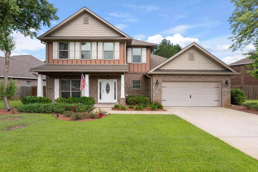 Welcome to The Whispers at Hammock Bay!This beautifully designed two-story home offers the perfect blend of comfort, space, and style. Located in the highly desirable Whispers neighborhood, the home welcomes you with a charming front porch and opens into a thoughtfully laid-out floor plan featuring 4 spacious bedrooms and 3.5 bathrooms. The primary suite is conveniently located on the main floor and includes a tray ceiling, a large walk-in closet, and an en-suite bath complete with dual vanities, a garden tub, and a separate shower. The heart of the home is the expansive great room, boasting soaring two-story ceilings, creating a light-filled, open space perfect for entertaining or relaxing. Additional features include a formal dining room, a large utility room off the the two-car garage, and a half bathroom for guests. The kitchen is a chef's delight, offering a generous pantry,
ample cabinetry, and a cozy breakfast area that opens directly to the back patioideal for morning coffee or evening gatherings.
Upstairs, you'll find three additional bedrooms, each with walk-in closets. Two full bathrooms
serve these rooms, including one with dual sinks and a convenient linen closet.
Community amenities are second to noneHOA dues include basic cable, access to a resort-
style pool with zero entry, an Olympic-sized lap pool, and a state-of-the-art fitness center. Hammock Bay's Town Center features Props Brewery and a General Store, adding to the
neighborhood's charm and convenience. Don't miss this opportunity to make this exceptional home yours!