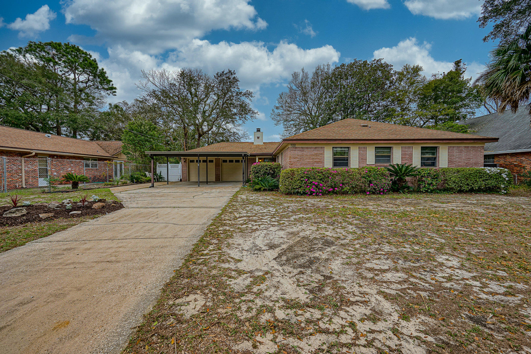 This 4 bedroom 2 bath home is in the highly desired neighborhood of Colony Estates! Centrally located between Eglin and Hurlburt and everything The Emerald Coast has to offer! Freshly painted inside with a Great floorplan! Nice sized bedrooms, 2 car garage! Den with brick fireplace to enjoy those cold winter nights and it leads to your Florida room and the screened in porch. Perfect for hanging out and enjoying those warm summer nights and BBQS. Multiple gathering spaces! The living /diningroom combo is a great gathering space to enjoy your family meals. Gaze through the window into the backyard as you prepare your meals in the kitchen that is any chefs delight with solid surface countertops and cabinets galore.
