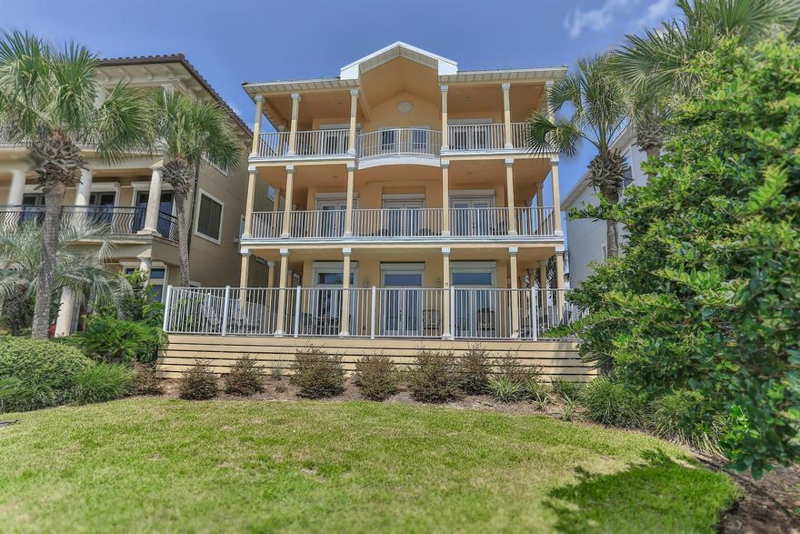 AS SEEN ON HGTV ''BEACH HUNTERS'', GULF VIEWS ABOUND ON THIS BEAUTIFUL BEACH HOME!! This immaculate, 4 bed, 4 1/2 bath comes with 2 bunk rooms, sleeping 15 and is equipped to be a rental machine! All 4 bedrooms face the gulf and the views are endless from all 3 levels. All updates are less than 2 years old, including a heated 10x20 foot pool! When you walk in this property you are greeted by exceptional gulf views! The first floor has a large chef's kitchen equipped with stand alone ice maker, coastal chic decor and fireplace. Making your way to the 2nd floor, you have engineered hardwood floors that carry to one of the bunk rooms, a full bath and two gulf side bedrooms leading out to the second level balcony. On the 3rd floor, you have an additional two gulf side bedrooms, a bath