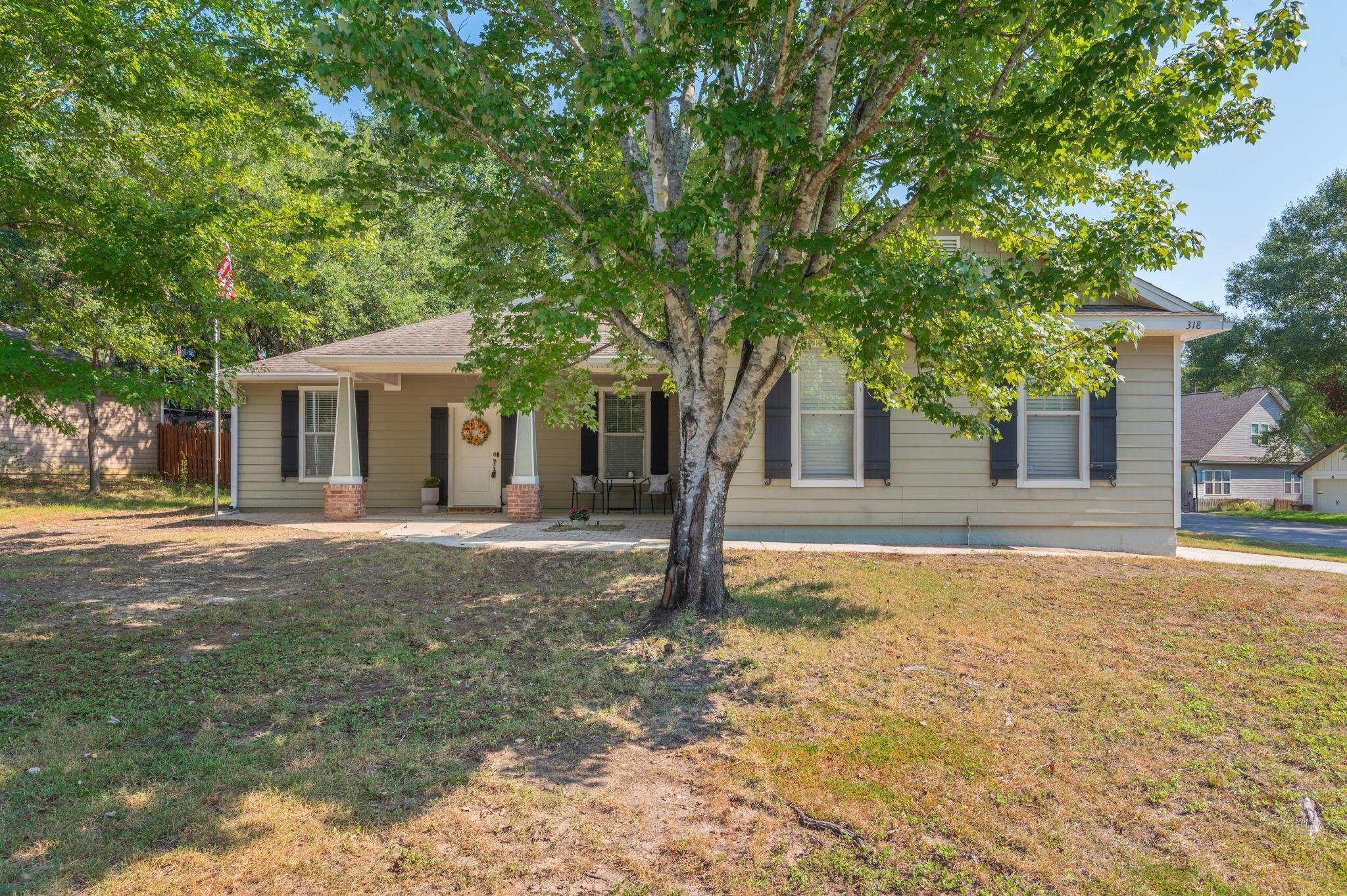 NEW ROOF at closing AND Seller will pay towards buyers closing costs! No HOA in this South Crestview community. The quickest commute to the bases and southern cities you can ask for in Crestview. Large front porch and then paver patio in the back perfect for entertaining, heating up the grill or just relaxing. This beautiful home is carpet FREE! Newer LVP flooring in all the main areas. Engineered wood in the bedrooms. Master suite features a large walk in closet, added storage in bathroom, a soaking tub and separate shower. Split floorpan with the great room and formal dining in the center. It's time to move into your next Home Sweet Home!