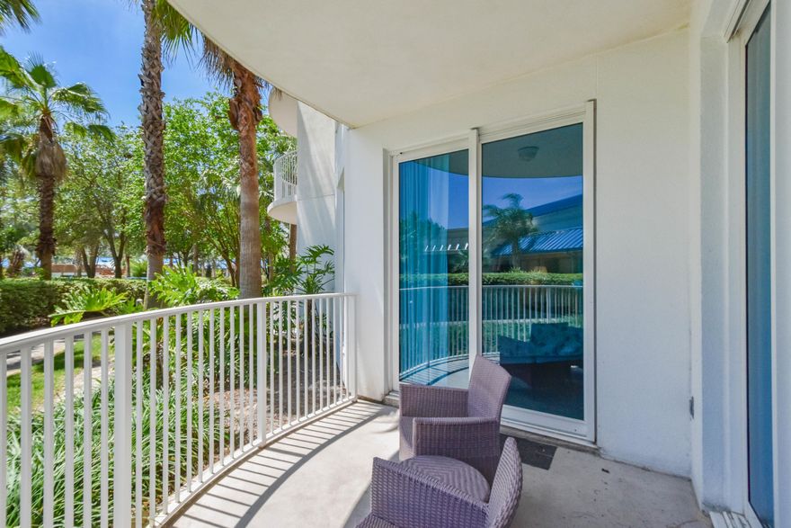 This 1st floor, junior two-bedroom condo offers views overlooking the pool area. It has an open concept living and dining area, as well as an expansive and inviting balcony just perfect for taking in the serenity of the pool. Enjoy the many onsite amenities, including a lushly landscaped pool area boasting Destin's largest lagoon pool with waterfall features, a kiddie pool, hot tub, and splash pad, as well as a playground, fitness center, and tennis and basketball courts. Want your toes in the sand? The resort offers complimentary shuttle service to the beach for you to enjoy Destin's world famous sugar-white sand and emerald-colored water beaches. Shuttle service takes you to the June White Decker Public Beach access which is just minutes away.