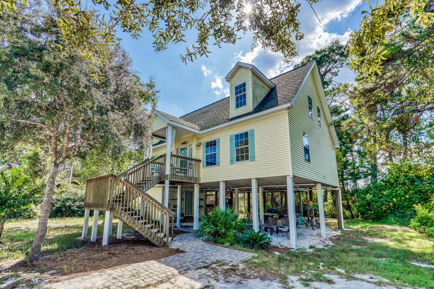 Nestled in the heart of Seagrove, this 4 bedroom, 4 bath home sits in a quiet, secluded neighborhood just blocks to the beach and many great restaurants. The home features hardwood floors, stainless steel appliances, spacious bedrooms, an open concept kitchen and dining area with doors leading to a large screened-in porch, and an upper private lookout deck to gaze at the stars and listen to the waves as they crash onto shore. Huge covered area underneath the house to grill out and entertain family and friends. This home is being sold fully furnished and makes a fantastic rental property or a second home. Claim your spot in Seagrove and live the 30A lifestyle with fantastic neighbors!