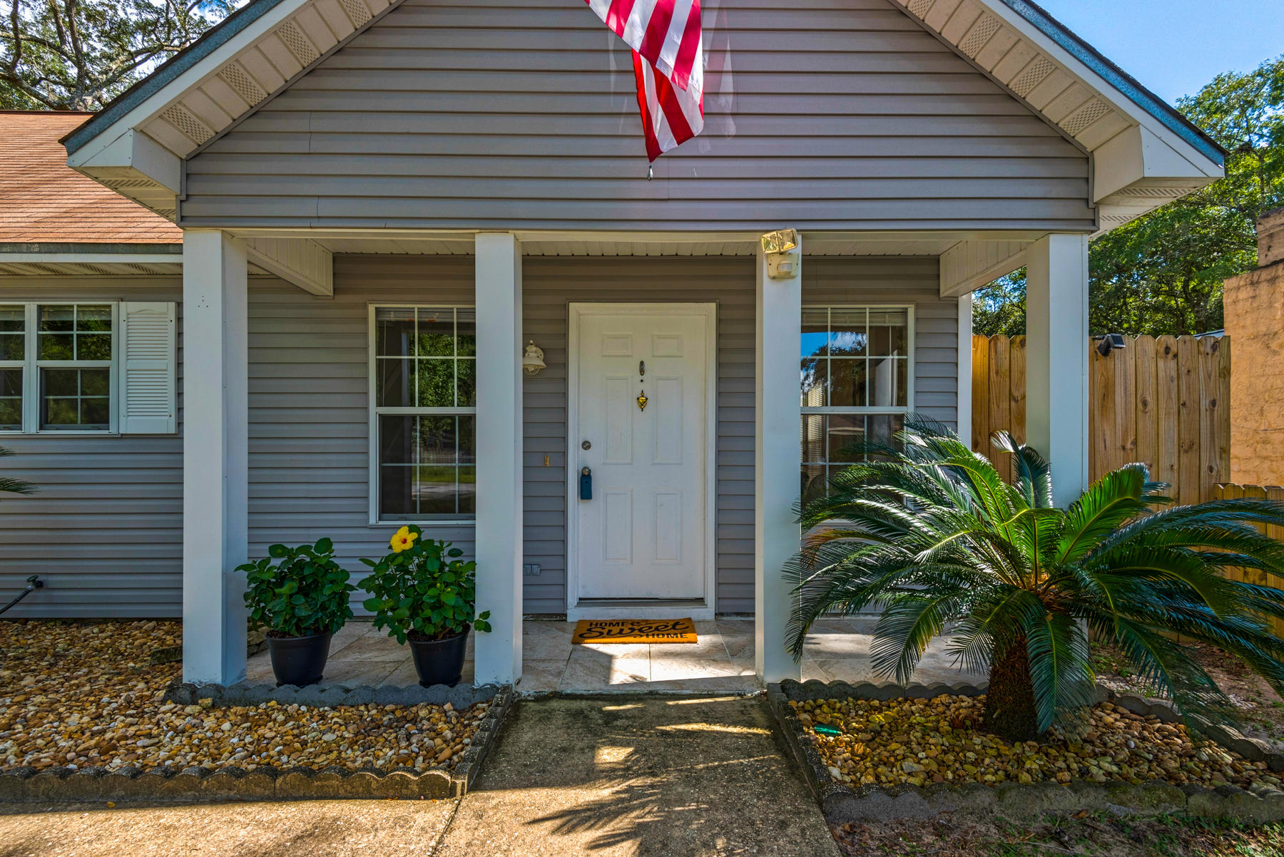 Nothing beats living central to everything the Emerald Coast has to offer. This 3 bedroom, 2 bath home is a delight located not far from Boggy Bayou and sought-after Niceville high school. The band can The covered front porch greets and flows into the family room to the kitchen with huge window over the sink looking out to the beautiful landscape of the front yard. Master bedroom is located on the first floor with two additional bedrooms upstairs with the second bath. An over sized, single-car garage with automatic door, extra storage with laundry in the garage. Exterior features include vinyl siding, transferable Termite bond and covered patio, 7ft privacy fenced yard with additional pebble stone side yard! No HOA. Easy access to Eglin AFB and the EOD school, the Mid-Bay Bridge connect.