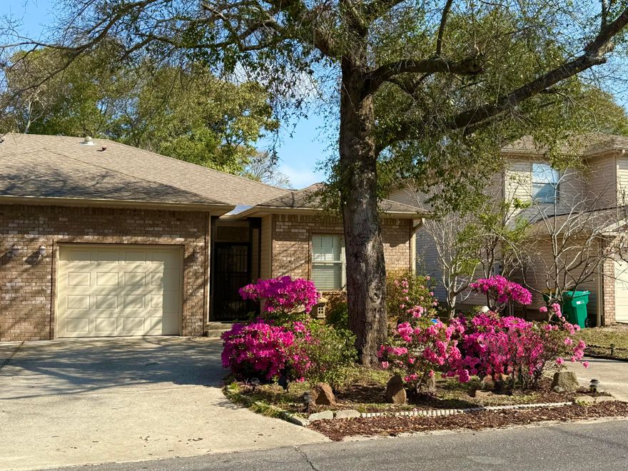Discover this cozy townhome in Fort Walton Beach! Featuring a flexible 3rd bedroom, currently serving as a dining room but easily convertible back to a bedroom with its existing closet and separate hallway and bathroom access. There is still more dining space adjacent to the main living area. This home also has a 1-car garage complemented by a wraparound driveway for additional parking. Relax on the enclosed patio and enjoy a backyard with a new deck - you will appreciate not having a lawn to mow! A new hybrid water heater was recently installed, and a brand NEW ROOF as of March 21st 2025. Home is conveniently located near shopping, dining, Hurlburt Field AFB, Eglin AFB, and beautiful beaches - perfect for Florida living!