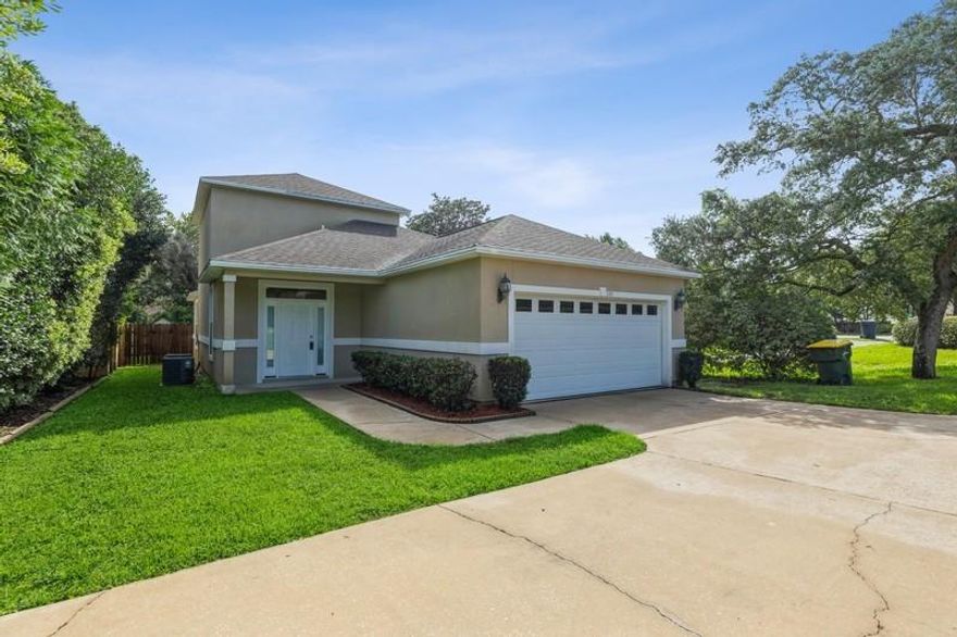 Welcome to this beautiful home, perfectly located in Fort Walton Beach – minutes away from the beautiful beaches, military installations, shopping and entertainment.  This home has 3 Bedrooms, 2 Bathrooms, Open floor plan, 10' ceilings on the first floor, crown molding, bull nose corners throughout, recessed lighting, breakfast bar, inside laundry room and a oversized garage. Primary bedroom on the second floor offers tray ceiling with crown molding and LED lighting, 2 closets, walk in shower, garden tub, dual vanity and private water closet. French doors off the living area leads onto the covered back porch and large fenced in back yard for that perfect evening.  Come and make this your home today!