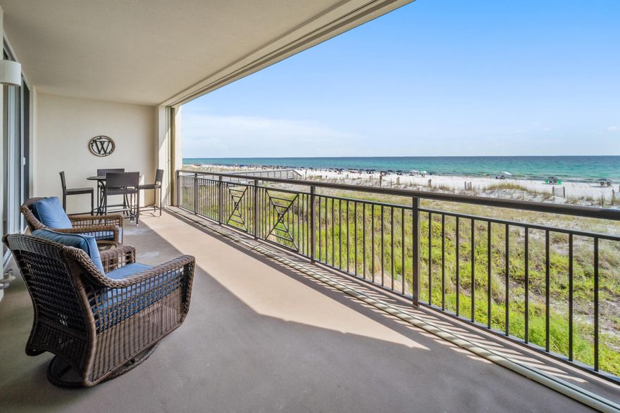 Welcome to Luxury Living at Bella Riva on Okaloosa Island. This impressive 3-bedroom/3-bathroom gulf front condominium has all the features you expect in this exclusive and gated community of Bella Riva. Enjoy one deeded covered parking space, a private balcony, a gulf front master suite, a beautiful gourmet kitchen featuring granite counters with high-end stainless-steel appliances and a key fob entrance to the lobby, fitness center and deeded beach access. This condominium is being offered fully furnished with coastal chic furniture and a media room converted into a fourth bunk room making room for at least 10 people to sleep comfortably. Unit 103 also comes with a $120,000 Gross Annual Rental Income Projection and Bella Riva is loved by guests and owners a like and can be rented to gues