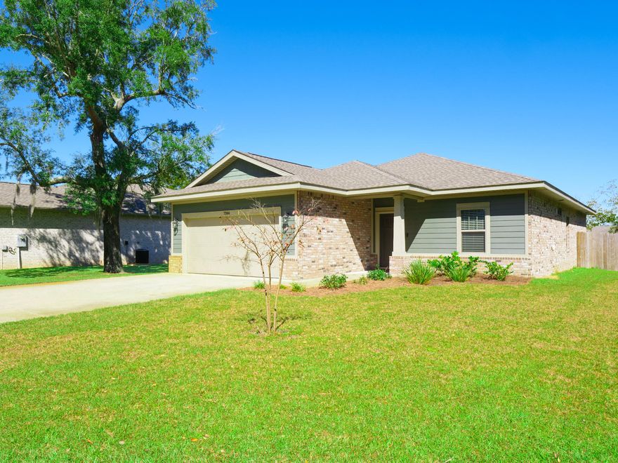 Step into this 2020 all-brick 3 bedroom/2bath home that has been well-maintained and ready for its new owner! Accented with Hardie Board siding, a 2-car garage, and a fully fenced backyard, this home offers beautiful curb appeal and class. The interior features durable LVP flooring, stainless steel appliances, and beautiful granite countertops. As you enter, you'll notice attention to detail is at the forefront of this home with classy crown molding and tray ceilings in the foyer, dining area, and master bedroom. Located in beautiful Holley, this gem is located close to East Bay and Navarre beaches for the water-lovers and not far from Hurlburt Field making it a great home for military families. Don't miss your chance to own this newer home with all of the upgrades you could want!