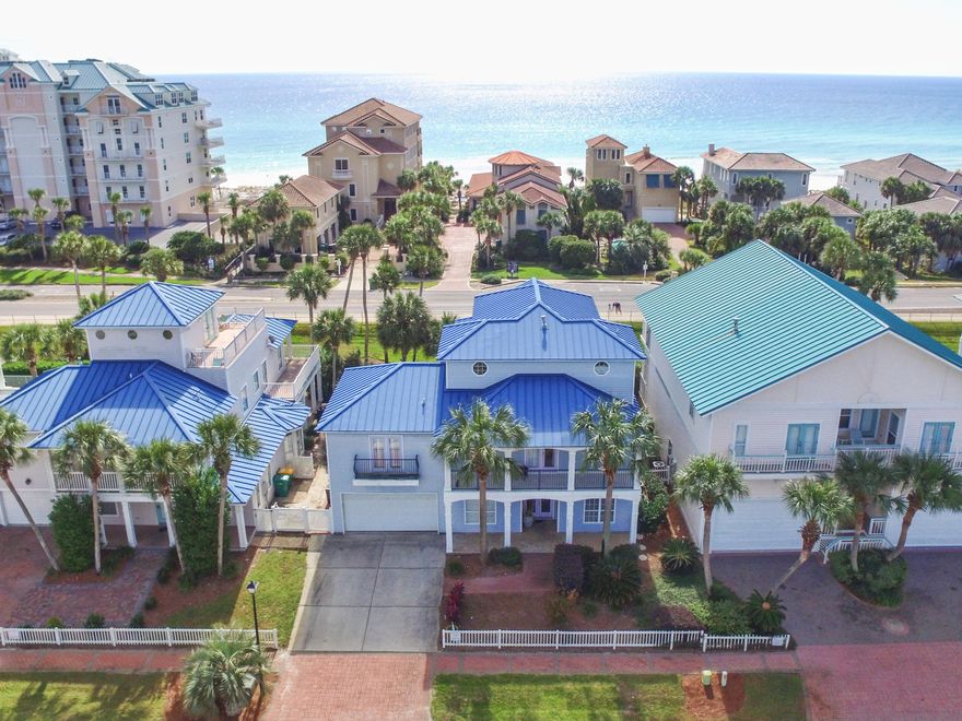 Breathtaking gulf views from all levels of this home that will be auctioned off December 17, 2019 at noon! Turnkey and rental ready, this home consistently returns a rental revenue of nearly $100k per year with the potential for much more!! Steps from several public beach accesses, restaurants, bars, private pool and community pool- this is the ultimate vacation retreat. The third-floor sundeck allows for privacy and panoramic views of the gorgeous Gulf of Mexico, white sandy beaches and crystal-clear emerald waters. This home has two master suites with jacuzzi soaking tubs, private balcony and plenty of privacy for the ultimate relaxing vacation experience. A total of 6 bedrooms and 6 bathrooms, this home comfortably accommodates up to 16 guests with plenty of room to spare. Enjoy evenings by the private pool, large balconies and patios taking in the sounds of waves and enjoying the summer breeze. The private pool is heated and can be enjoyed all year long. 