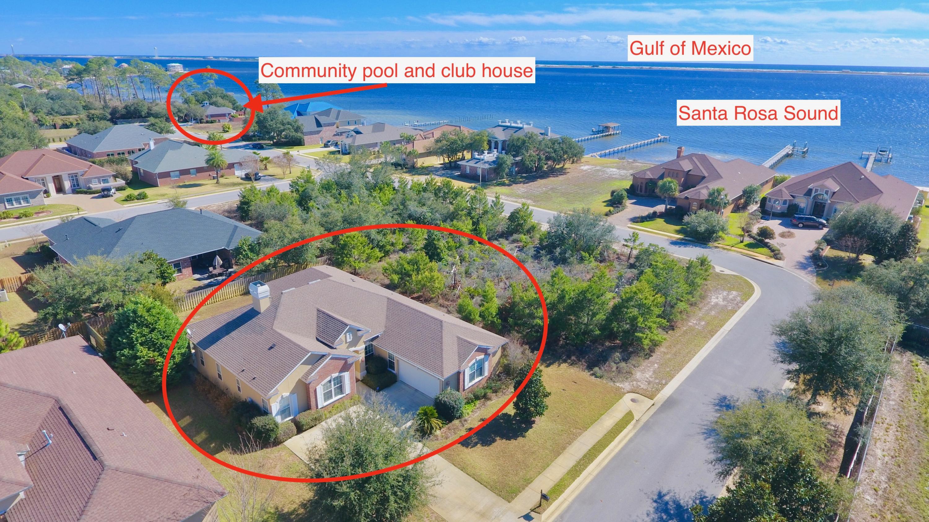 JUST REDUCED ! CUSTOM home built by renowned builder Arthur Rutenberg Homes. This one of a kind home is located in the SOUND FRONT gated community of Heritage Park featuring underground utilities and sidewalks. The SOUND FRONT clubhouse includes a Pool, gym and access to the Santa Rosa Sound for fishing and/or putting in your kayaks and paddle boards. This executive home boasts high ceilings throughout with Double Treys, Bull Nosed Corners and Arches, Recessed Lighting, Crown Molding, Columns, Art Niches, Plant Ledges, Gas Fireplace, Granite, Corian, Stainless Appliances with Beautiful Custom Cabinets Galore, 18'' Italian porcelain tile, hardwood in the office and more. A very functional floor plan designed for everyday living and entertainment with 4 bedrooms, 3 full bathrooms, oversized family room, formal living room with fireplace, formal dining room with custom columns, large covered porch for entertaining and enjoying the Florida lifestyle. Ideally located with easy access to Navarre Beach for a day on the beach or a sunset walk, this home is a must see. Call today to make an appointment for a private showing.