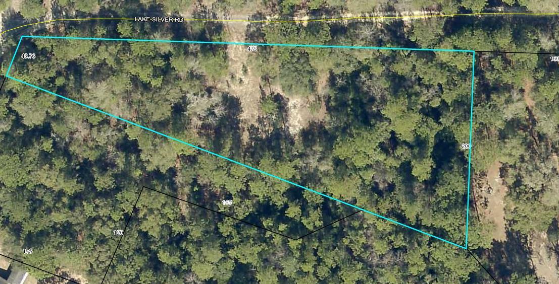 Wooded, level land at the end of Lake Silver Road. It's just past the end of the pavement. Property is zoned Rural Residential. There used to be a well and septic system on the property. No warranties by seller; any improvements convey 'AS IS'. On the south side of this property is what used to be Lake Silver. It is owned by the county. Although we do not have a survey, the stream is believed to be on the easter side of the parcel. Be sure to take a look at this quiet country homesite!