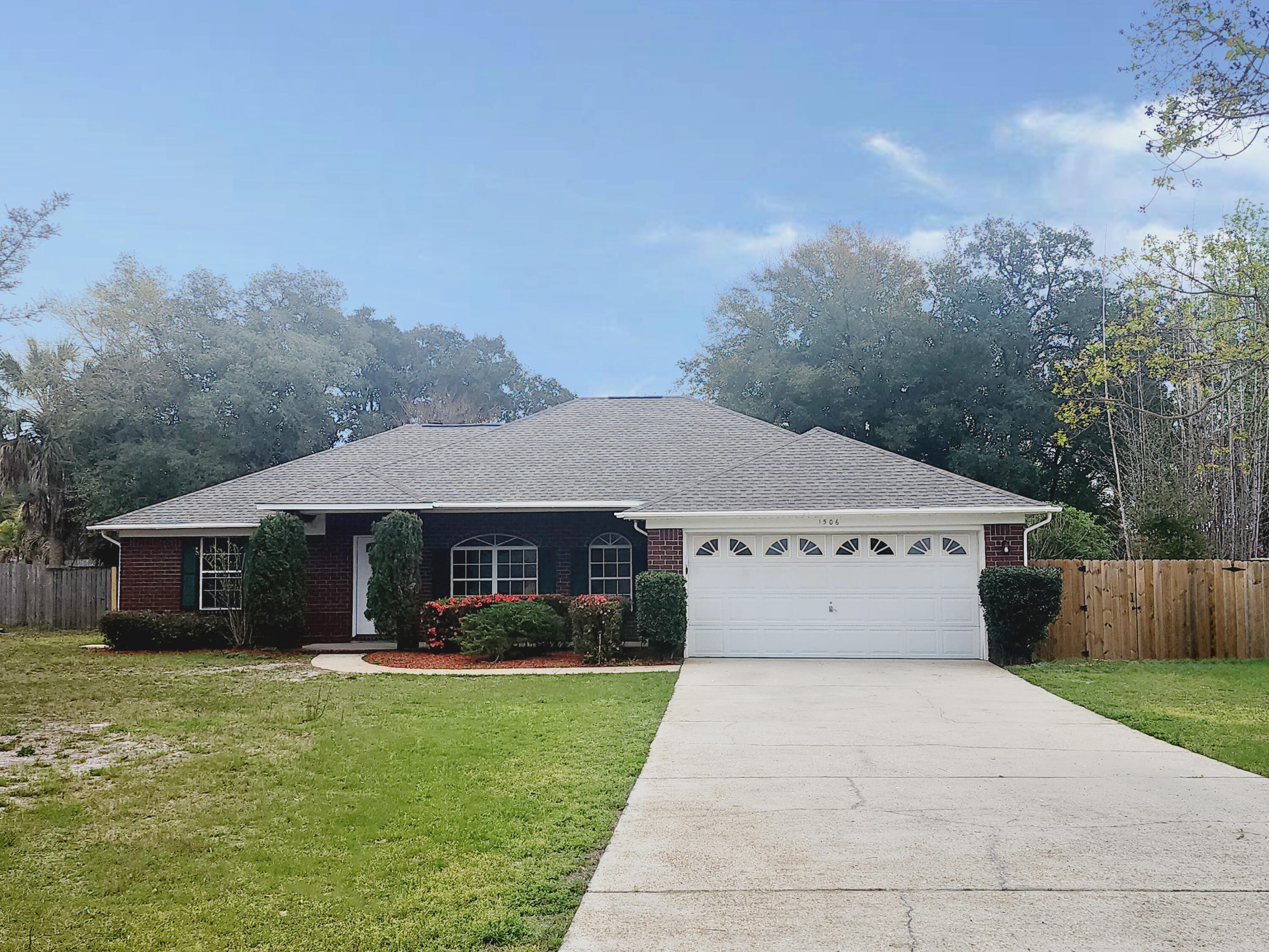REO - Nestled on a large .48/acre lot, this 3 bedroom, 2 bath home features a split floor plan, spacious great room with fireplace and vaulted ceilings ** Kitchen features plenty of cabinets, granite counters, and breakfast nook. The primary bedroom is a comfortable size with a tray ceiling ** Primary bath also is a good size with double vanity, garden tub, separate shower and two closets ** Freshly painted interior ** Newly installed LVP in the main living areas and baths and new carpet in the bedrooms ** Roof 2023 ** water heater 2018 ** central heat & air unit 2018 ** Sliding glass doors 2024 ** This home is move-in ready....just bring your furniture!