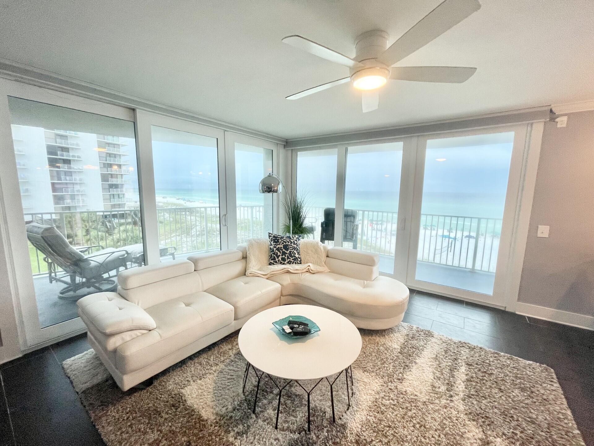 Welcome to your gulf front oasis. Completely renovated front facing condo at the Mainsail Resort. Beautifully decorated and sold fully furnished. Enjoy watching the waves roll in on the  large wrap around balcony. This unit has not been on the rental program so it is in beautiful condition and waiting for it's new owner.