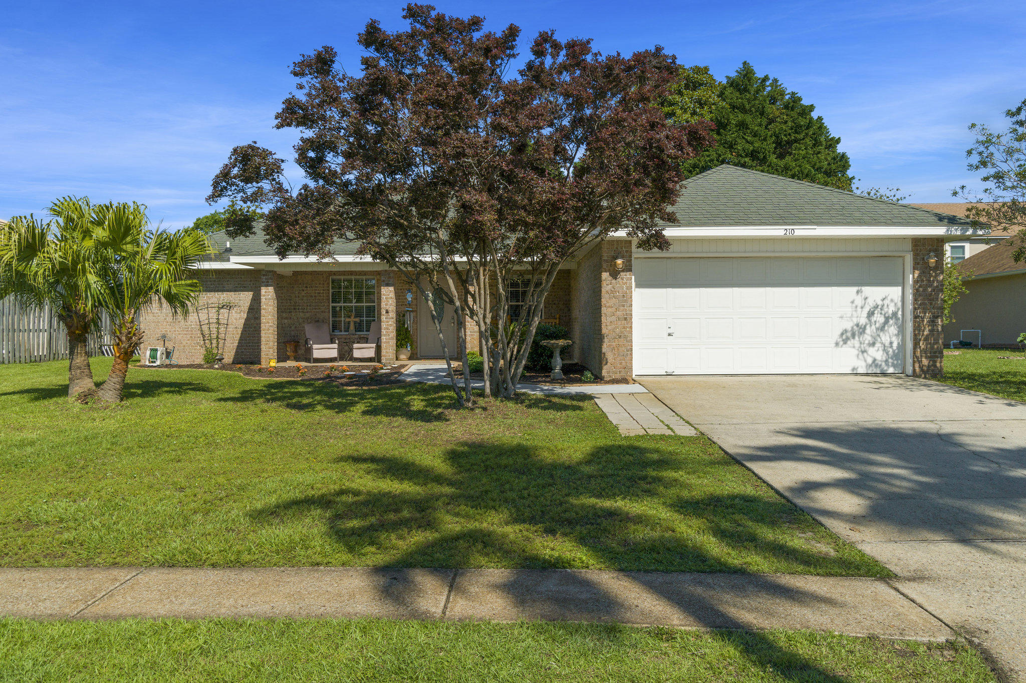 Brick home with interior updates throughout located behind Silver Sands Outlet Mall in the centrally located Bayside subdivision of Miramar Beach! 3 full bedrooms split floor plan, 2 baths, an office (being used as a 4th bedroom), breakfast area adjacent to kitchen & a separate dining room (being used as a home office). New white, shaker kitchen cabinets & granite countertops, new stainless steel Samsung refrigerator, dishwasher, microwave & gas stove, new bathroom cabinets & granite countertops, new gas hot water heater. Engineered wood floors in each bedrooms and tile throughout the rest of the home. A Large family room features vaulted ceilings & a fireplace. The popcorn was removed from the ceilings and all ceilings and walls are painted neutral gray.