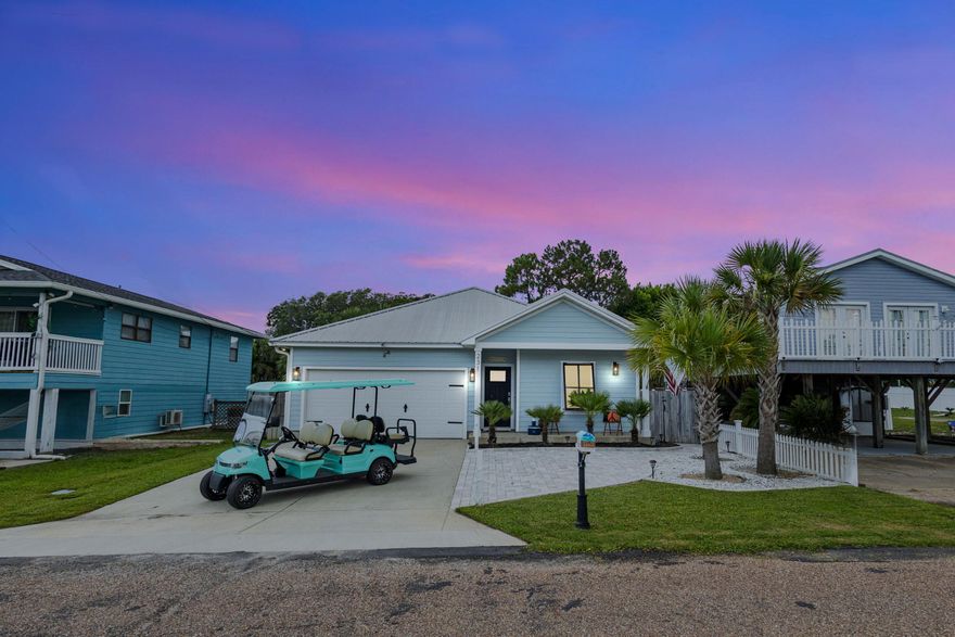 Picking up Good Vibrations at this hip Laguna Beach Florida Cottage Bungalow ONLY ONE BLOCK FROM THE BEACH! Welcome to the grooviest pad in Panama City Beach: 231 Rose Lane... complete with 6 seater golf cart! Step back into time with this retro fabulous vibe, but with all the modern high end amenities of a newer construction home! This 3 Bedroom 2 bath coastal retreat is primed and ready to go for an investment opportunity with an incredible short term rental history OR the perfect place to park your floaties at your new Laguna Beach hideaway! Beautifully decorated and fully furnished, this home stands out with a touch of that 30A vibe in all the luxe finishings and high-end styling... speaking of 30A, you are literally less than a 5 mile drive from all that 30A has to offer!