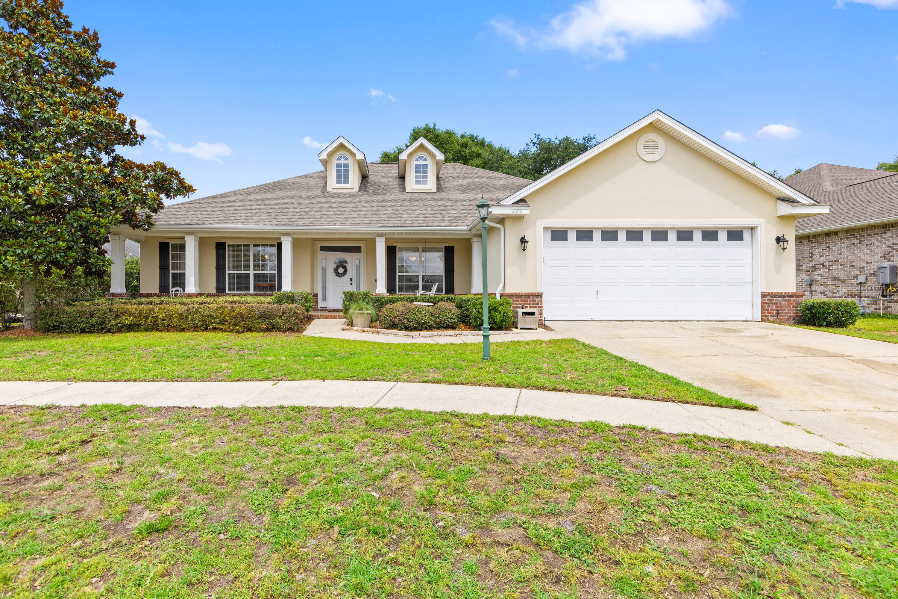 Welcome home to this impressive 4 bedroom, 3 bathroom Key Lime-built beauty in the sought-after, gated community of Chanan Estates! With 2,525 square feet of living space, this home offers elegance, comfort, and convenience at every turn.From the moment you approach the charming front porch with swing, you'll feel right at home. Inside, you're greeted by soaring 11' trey ceilings, hardwood floors, and a welcoming foyer that opens up to a bright, open layout.The kitchen features granite countertops, a gas range, upgraded stainless steel refrigerator, breakfast bar with pendant lighting, and plenty of space for cooking and entertaining. The adjacent living room is anchored by a cozy gas fireplace and opens directly into the sun-drenched Florida room--the perfect place to relax. Retreat to the main suite complete with raised ceilings, direct Florida room access, a spacious bathroom with dual vanities, jetted tub, separate shower, private water closet, and a generous walk-in closet.
The fully fenced backyard is flat and private with a large patio for entertaining, plus a fire pit.
Less than 2 miles to S Ferdon Blvd you have the benefit of serenity with easy access to shopping, dining, or traveling.
*Background, credit checks
*Pet friendly upon approval
*Move out clean fee