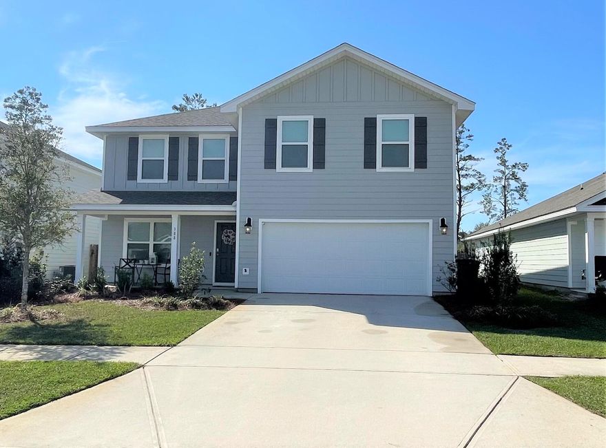 This beautiful and spacious 4 BR 2 1/2 BA with additional flex room is located in Mill Cottages of Hammock Bay. This home's boastful floor plan is great for entertaining. Beautiful lighting upgrades are throughout home, along with granite upgrades throughout the kitchen, and bathrooms.  Stainless steel appliances, shaker style cabinetry, vinyl flooring throughout common areas and plush carpet with pad in bedrooms.  Large backyard that's fully fenced. Access to Hammock Bay Amenities such as fitness center, 3 pools, clubhouse, nature preserves, town center and so much more.  **Buyer to verify all dimensions and sq footage and anything else they deem important.**