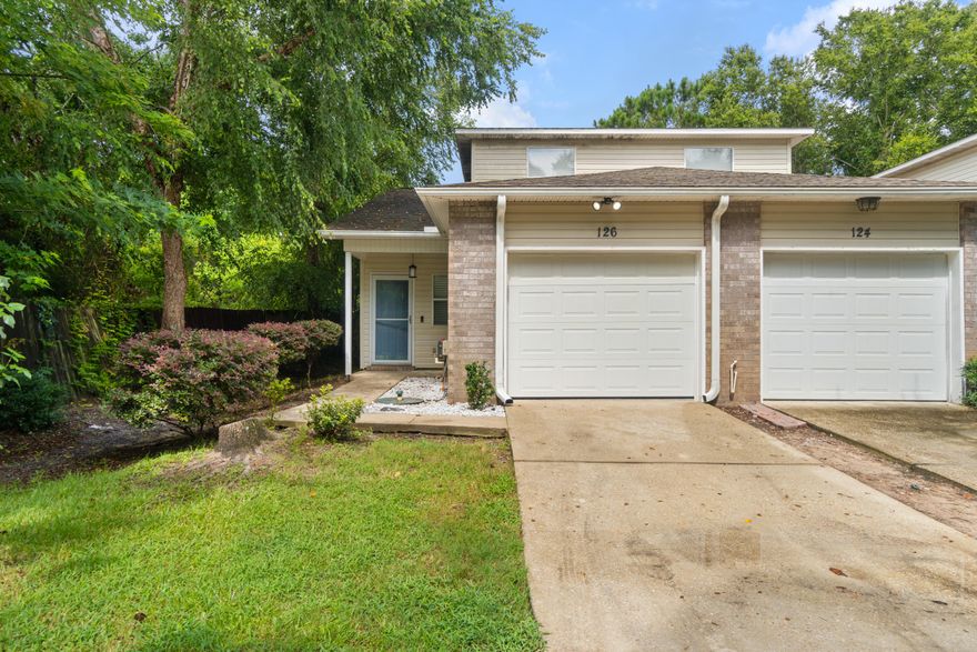 ***BACK ON THE MARKET- no fault of the seller- buyer financing didn't add up*** Well maintained 3 Bedroom Townhome in Mary Esther close to base, beaches and shopping! This End unit has been freshly painted throughout! It features an open floorplan with the Master bedroom on the 1st floor. Laundry Room is also on the first floor.  Upstairs are 2 nice sized bedrooms!  The unit has a 1 car garage with finished flooring.  The HOA covers insurance and lawn care!