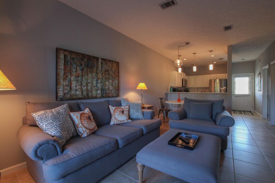 This CHIC top floor unit is tucked away in the quite surroundings of Herons Watch. Just updated with recess lighting in the kitchen, new appliances, new counter tops, new carpet and fully furnished, all you need are your personal items to call it home. You will love the convenience to everything on 30A, restaurants, beach or just the community dock on Eastern Lakeperfect for canoeing, paddle boarding or just enjoying the peaceful serenity after a hike through one of the many trails in Pt Washington State Forest.