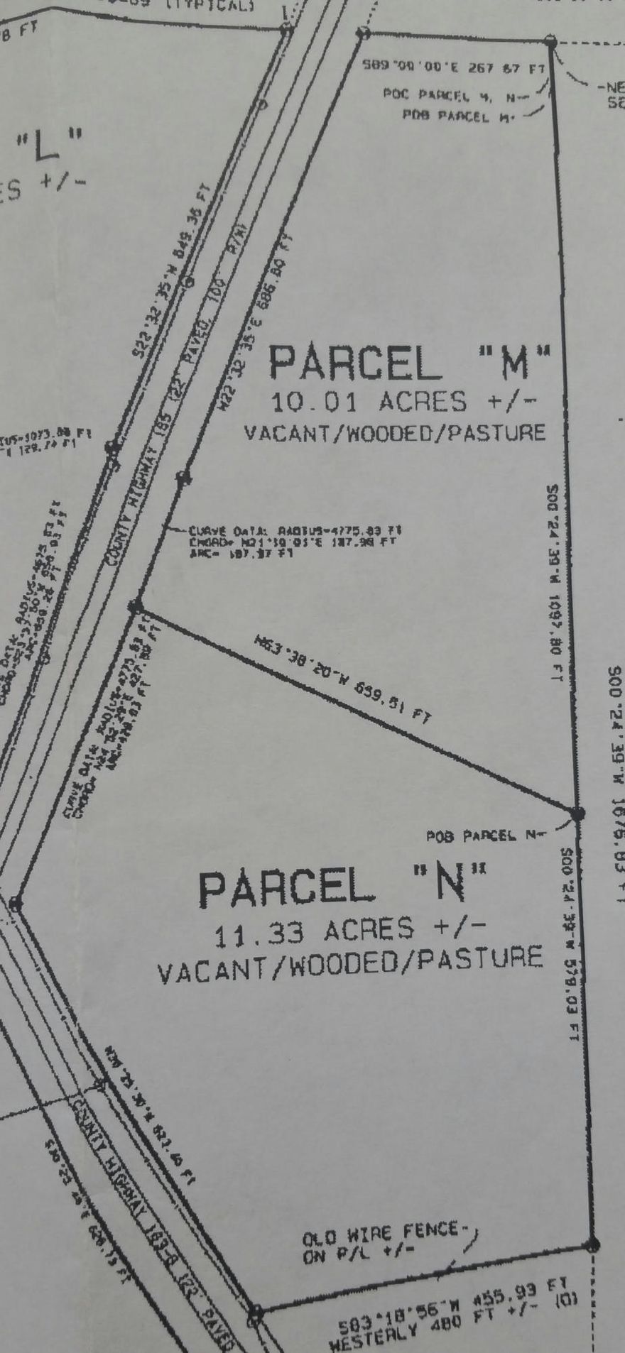 Parcel M and N. Moore's Crossing Subdivision. Nice cleared parcel ready for building and farming. Some wooded area. Two building sites side by side. Can be sold separately.