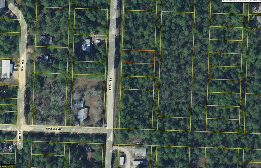 Best Priced Lot on a paved road! This lot is ready to be cleared and your dream home to be built on! Located on a paved road this property is just a short drive to Publix, restaurants, shopping, and the beautiful beaches of South Walton. This property is 3/4 mile from the public boat launch area, Charles Cessna Landing. Don't miss out on this great opportunity!Future Development ~ Plans for a proposed public park and boat ramp called Historic Santa Rosa Landing were recently announced. Would be located directly N at the end of 13th St.