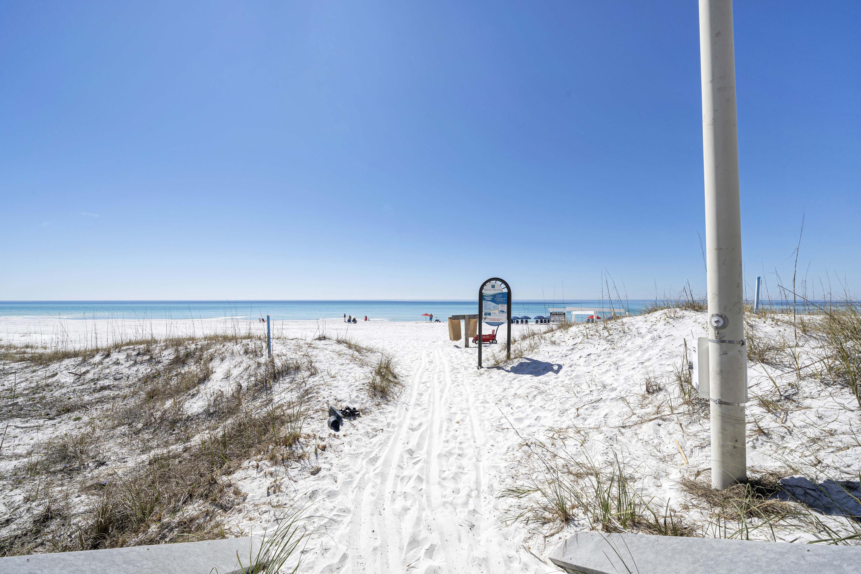 This townhome is only a short stroll to the beach and has great rental potential! The master bedroom upstairs has a balcony, and each bedroom has its own private bath. The living area is an open format with breakfast bar and a large pantry. No HOA makes this a perfect property for a primary home, second home, or rental!