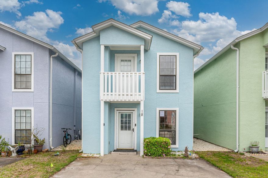 Are you looking for that perfect beach getaway or a place by the beach to call home?  Well, look no further.  This adorable two-story townhome is nestled minutes from the pristine shores of Panama City Beach. This townhome offers the perfect blend of coastal living and modern luxury, making it an ideal retreat for those seeking a slice of paradise.  This meticulously updated townhome boasting brand-new floors, stainless steel appliances, and a stylish backsplash in the kitchen, makes this retreat a true gem in the coastal market.  As you enter you are greeted by the open concept layout that flows seamlessly from the living area to the kitchen, creating a bright and inviting atmosphere that is both perfect for relaxing and entertaining.  The beautifully updated bathrooms have also