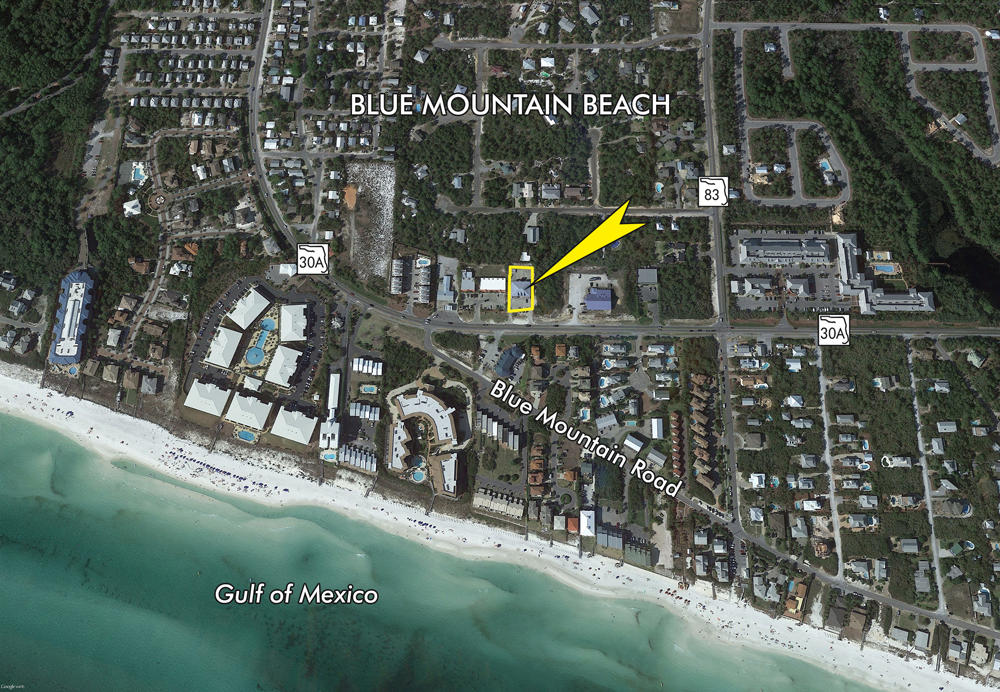 Coveted 2nd generation, freestanding restaurant conveying turnkey for immediate revenue generation, enjoying a strong captive customer base, located along South Walton County's scenic highway known as 30A in Blue Mountain Beach, Florida! The newly expanded footprint includes approximately 4,015 conditioned SF, accommodating 200+ seats, a centralized bar and stage which can be reconfigured upon the frequent private, catered parties, and external covered seating accommodating 48+ people. A market-rare drive through is located on the East end of the building, which flows into a back parking lot, also offering rear-loaded delivery capability. The site has significant elevation above sea level; in fact, among the highest on the coast; favorable ingress and egress into the +/-1/2 acre parcel