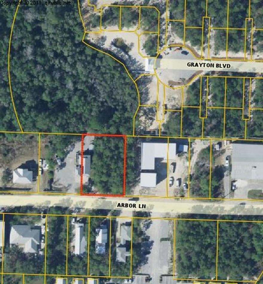 This unique lot is located in the Grayton North area. It is great for a residential lot or live work area, close to restaurants and 5 minutes to Grayton Beach white sand beaches. zoned VMU.
