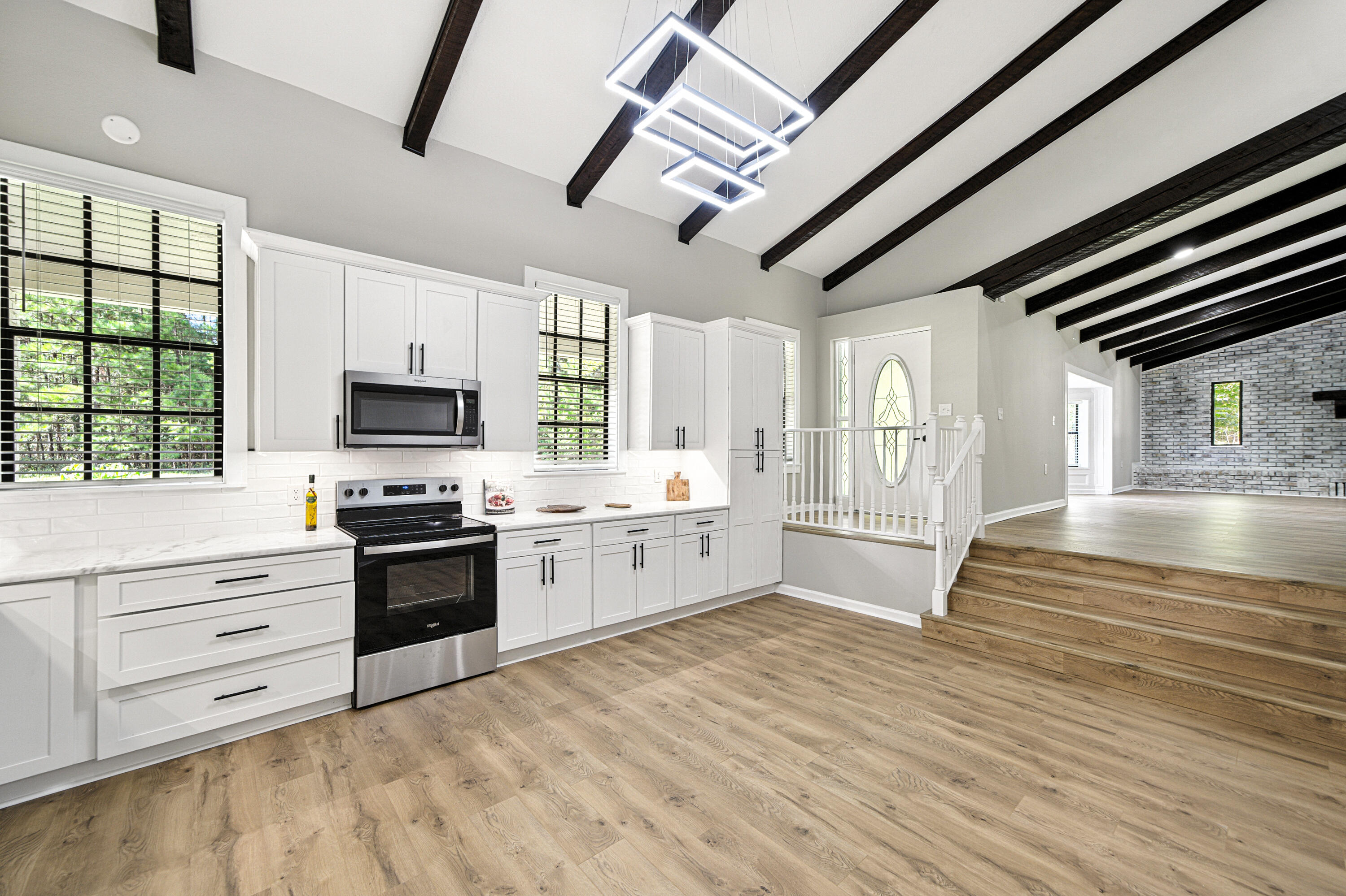 🌳 Secluded Retreat with Modern Upgrades -- 3 BD / 2 BA on 3.5 AcresWelcome to your newly renovated oasis nestled on 3.5 private acres -- a rare blend of quiet country living and top-tier upgrades. This spacious 2,435 sq. ft. home has been meticulously overhauled, with over $200,000 in improvements, including: 🛠️ Complete Rewire and brand-new central heating and air system 🍽️ Modern kitchen and baths with updated fixtures, finishes, and layout 💡 New fans, lighting, and electrical enhancements throughout 🧱 Fresh interior and exterior paint for a crisp, move-in-ready feel 🚽 New septic tank system for long-term peace of mindWhether you're looking for serene views, room to roam, or turn-key comfort, this property delivers.