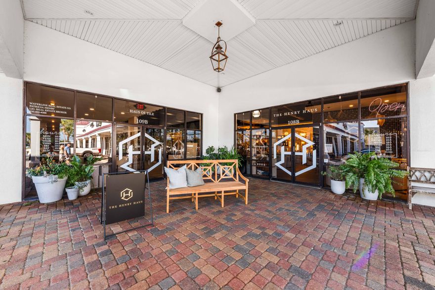 **REDUCED UNDER $1M** Unit 109B offers ~1,564SF of retail space plus another ~1793sf upstairs with 6 offices, conference room and reception area. Currently occupied by Interior Design Firm ''The Henry Haus''.  CAM dues are $950/month per unit.  Call to schedule your private tour today!