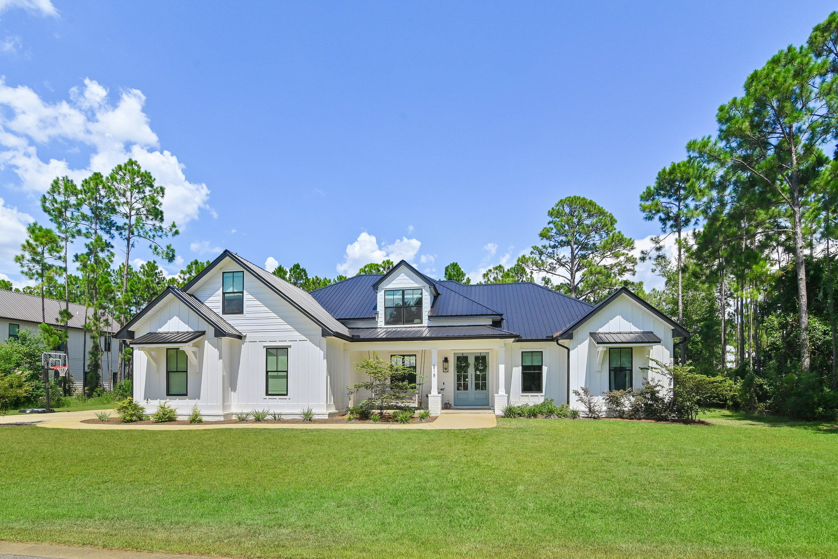 Welcome to an elegant coastal retreat at 515 Hideaway Circle in the serene community of Seclusion Bay, Santa Rosa Beach, FL. This exquisite home offers a harmonious blend of luxury and comfort, set within a gated neighborhood that ensures privacy and tranquility.Upon entering this 3,202 square foot residence, you are greeted by an inviting layout that includes four spacious bedrooms and three and a half well-appointed bathrooms. The heart of the home features a gourmet kitchen adorned with quartz countertops, stainless steel appliances, and a generous walk-in pantry, perfect for culinary enthusiasts.The primary suite is a sanctuary of relaxation, boasting two expansive walk-in closets and a luxurious bathroom with a walk-in shower and soaking tub. An additional versatile office/flex space and a large laundry room add to the home's functionality. Upstairs, discover a fourth bedroom with an en-suite bathroom and a comfortable bonus area, ideal for hosting guests or creating a personal retreat.
This property's outdoor area is a true oasis. A private heated pool is complemented by a spacious patio with automatic screens, ensuring enjoyment throughout the year. The property, spanning over a half-acre, offers ample private outdoor space for recreation and relaxation.
Seclusion Bay offers not only exclusivity but also direct bay access through a community dock. This non-short term rental community is perfect for those seeking a peaceful waterfront lifestyle with the convenience of nearby amenities.
