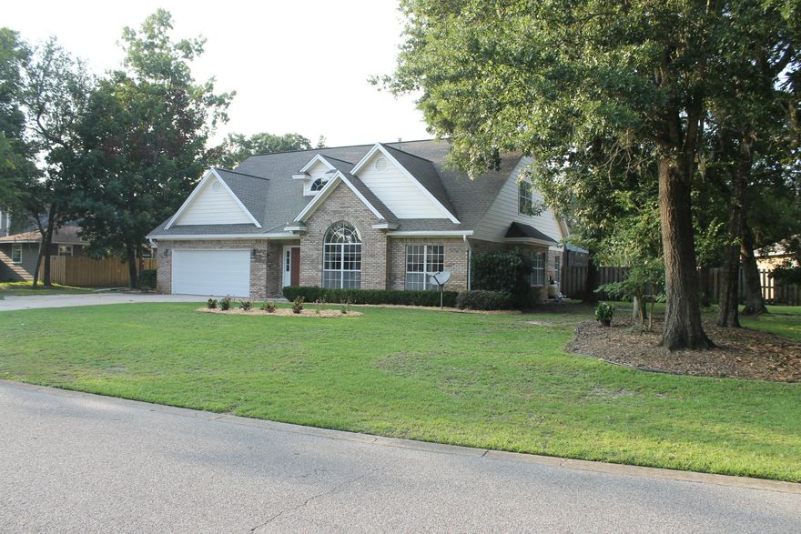Stunning two-story home located in the secluded neighborhood of Indian Shores. The home is centrally located and within a very short distance to Eglin AFB.Downstairs Master Suite with walk-in closet. The additional bedrooms are very spacious with plenty of closet space. The home interior has been completely repainted with neutral colors and white trim. The home is complimented hardwood and travertine tile floors, cathedral ceilings, new french doors and large dining area with breakfast nook. The windows are custom case windows which help lower your insurance costs. The large backyard has enclosed inground salt water pool with privacy fence. This home is in great shape, has water views of the bayou and is MOVE IN ready.
